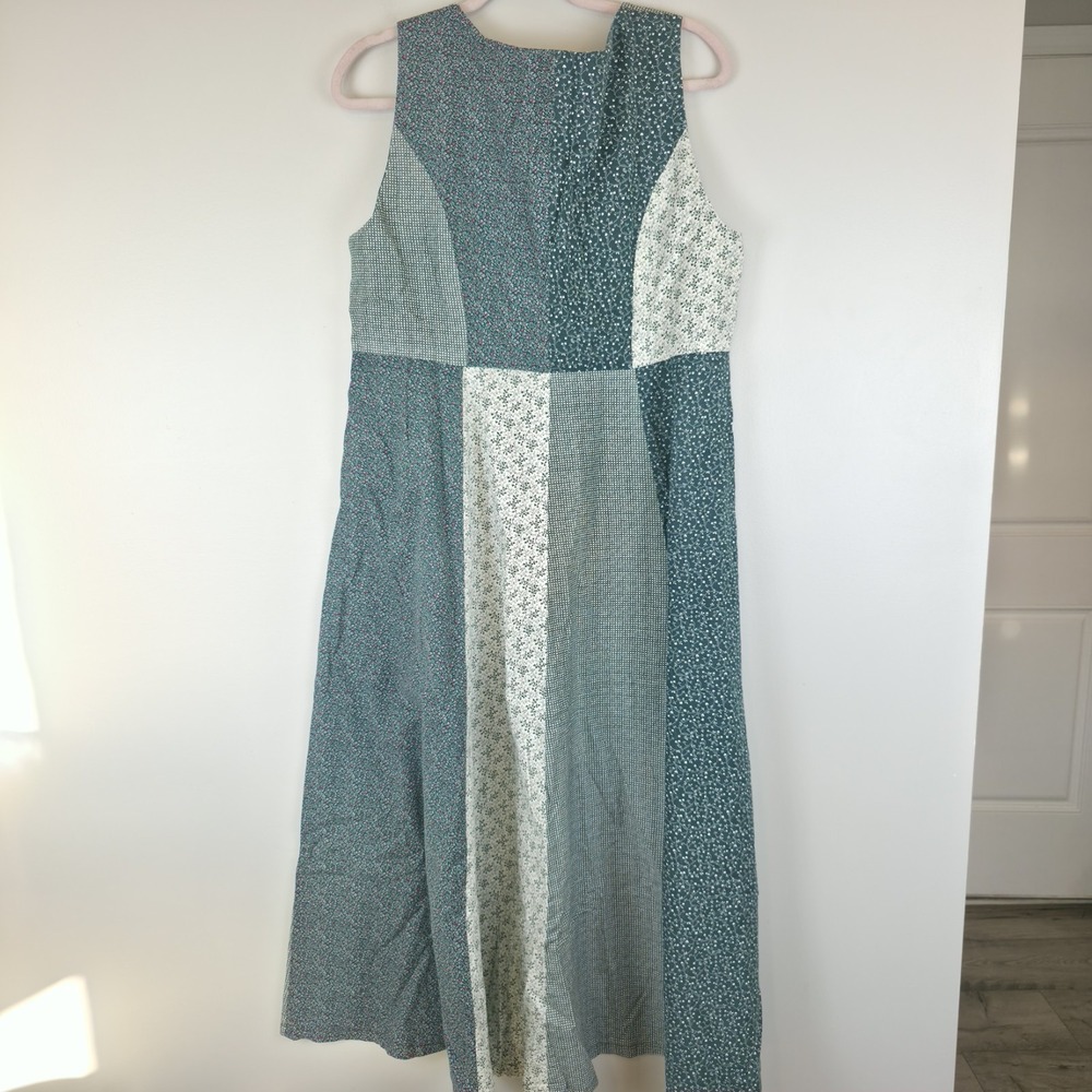 Handmade Large  Art-to-Wear Quilted Floral Patchwork Shabby Chic Dress.C61 - Picture 2 of 12
